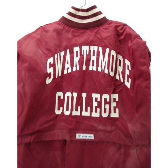 VINTAGE Swarthmore College Jacket Large 80s Wave One 1/4 Zip Letterman * - Picture 11 of 16